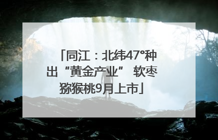 同江：北纬47°种出“黄金产业” 软枣猕猴桃9月上市