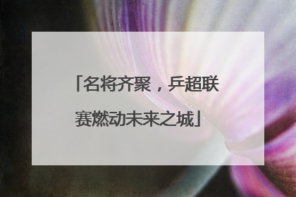 名将齐聚，乒超联赛燃动未来之城