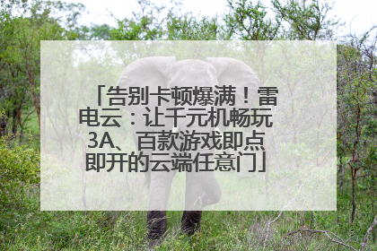 告别卡顿爆满！雷电云：让千元机畅玩3A、百款游戏即点即开的云端任意门