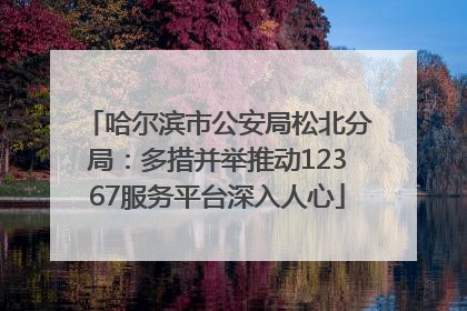 哈尔滨市公安局松北分局：多措并举推动12367服务平台深入人心