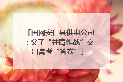 国网安仁县供电公司：父子“并肩作战”交出高考“答卷”