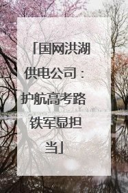 国网洪湖供电公司：护航高考路 铁军显担当
