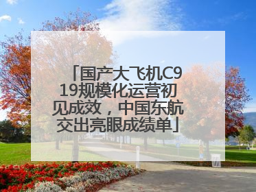 国产大飞机C919规模化运营初见成效，中国东航交出亮眼成绩单