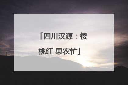四川汉源：樱桃红 果农忙