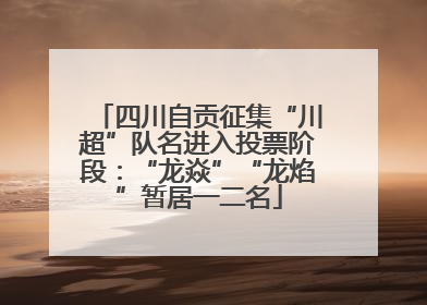 四川自贡征集“川超”队名进入投票阶段：“龙焱”“龙焰”暂居一二名