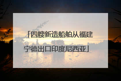四艘新造船舶从福建宁德出口印度尼西亚