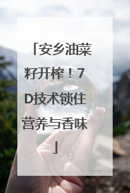 安乡油菜籽开榨！7D技术锁住营养与香味