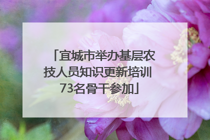 宜城市举办基层农技人员知识更新培训 73名骨干参加