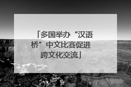 多国举办“汉语桥”中文比赛促进跨文化交流