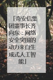 奇安信集团董事长齐向东：网络安全突围的动力来自生成式人工智能