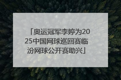 奥运冠军李婷为2025中国网球巡回赛临汾网球公开赛助兴