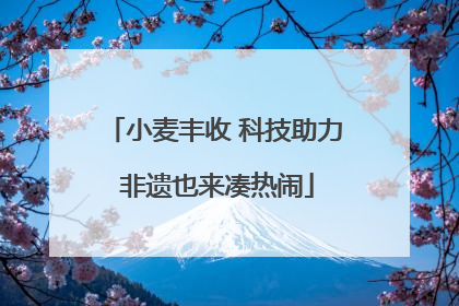 小麦丰收 科技助力 非遗也来凑热闹
