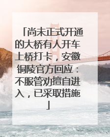 尚未正式开通的大桥有人开车上桥打卡，安徽铜陵官方回应：不服管劝擅自进入，已采取措施