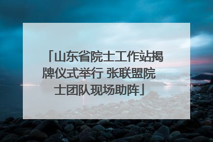 山东省院士工作站揭牌仪式举行 张联盟院士团队现场助阵