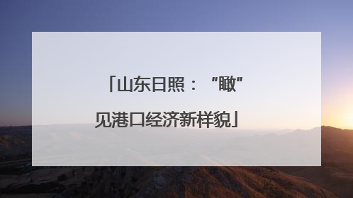 山东日照：“瞰”见港口经济新样貌