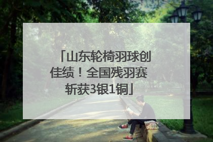 山东轮椅羽球创佳绩！全国残羽赛斩获3银1铜