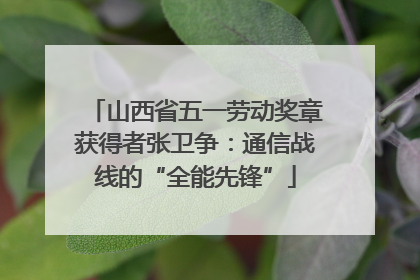山西省五一劳动奖章获得者张卫争：通信战线的“全能先锋”