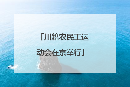 川籍农民工运动会在京举行