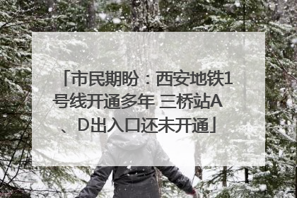 市民期盼：西安地铁1号线开通多年 三桥站A、D出入口还未开通