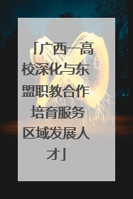 广西一高校深化与东盟职教合作 培育服务区域发展人才