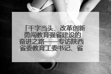干字当头、改革创新 勇闯教育强省建设的奋进之路——专访陕西省委教育工委书记、省教育厅厅长王树声