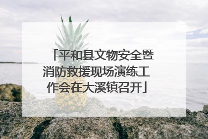 平和县文物安全暨消防救援现场演练工作会在大溪镇召开