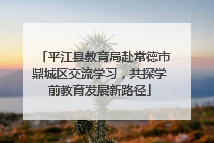 平江县教育局赴常德市鼎城区交流学习，共探学前教育发展新路径