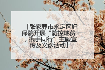 张家界市永定区妇保院开展“防控地贫，携手同行”主题宣传及义诊活动
