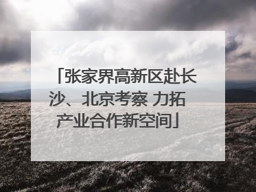 张家界高新区赴长沙、北京考察 力拓产业合作新空间