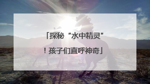 探秘“水中精灵”！孩子们直呼神奇