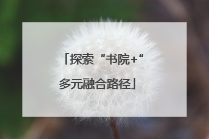 探索“书院+”多元融合路径