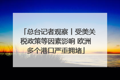 总台记者观察丨受美关税政策等因素影响 欧洲多个港口严重拥堵