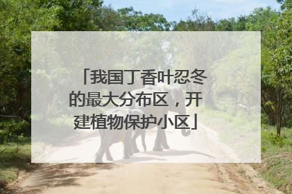 我国丁香叶忍冬的最大分布区，开建植物保护小区