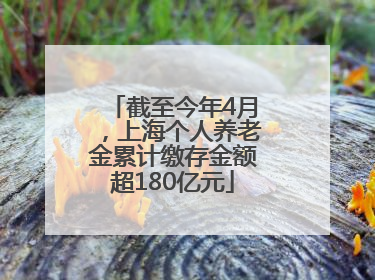 截至今年4月，上海个人养老金累计缴存金额超180亿元
