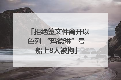 拒绝签文件离开以色列 “玛德琳”号船上8人被拘