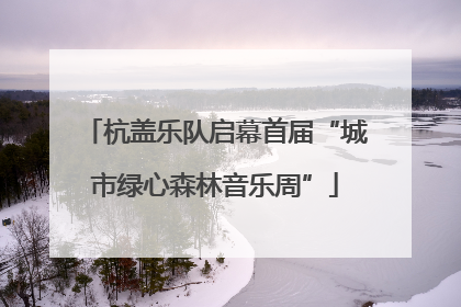 杭盖乐队启幕首届“城市绿心森林音乐周”