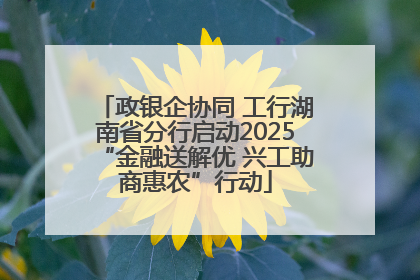 政银企协同 工行湖南省分行启动2025“金融送解优 兴工助商惠农”行动