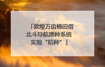 敦煌万亩棉田借北斗导航播种系统实现“精种”