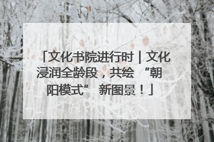 文化书院进行时｜文化浸润全龄段，共绘 “朝阳模式” 新图景！