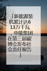新能源装机累计达613万千瓦，申能集团在第三届碳博会发布社会责任报告
