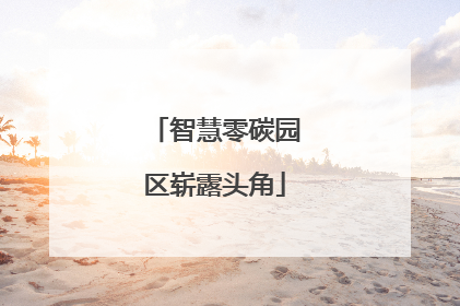 智慧零碳园区崭露头角