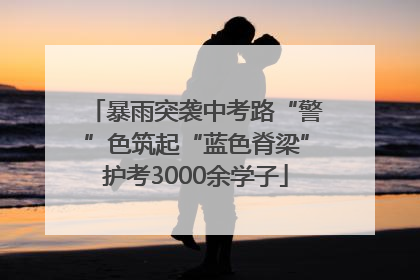 暴雨突袭中考路“警”色筑起“蓝色脊梁”护考3000余学子