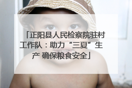 正阳县人民检察院驻村工作队：助力“三夏”生产 确保粮食安全