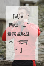 武汉 “四线一口”暴露垃圾基本 “清零”