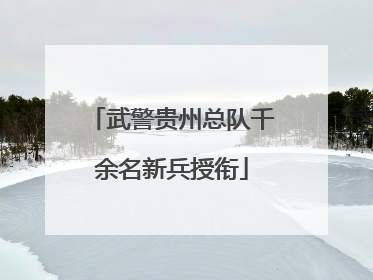 武警贵州总队千余名新兵授衔