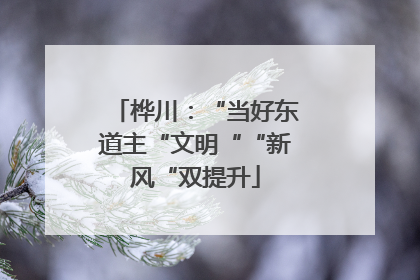 桦川：“当好东道主“文明““新风“双提升