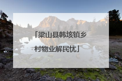 梁山县韩垓镇乡村物业解民忧