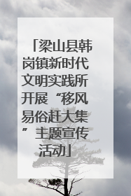 梁山县韩岗镇新时代文明实践所开展“移风易俗赶大集”主题宣传活动