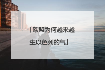 欧盟为何越来越生以色列的气