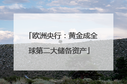 欧洲央行：黄金成全球第二大储备资产